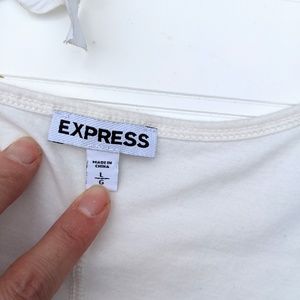 Express Tops - Express Cream Sequined Tank Express Tops - Express Cream Sequined Tank